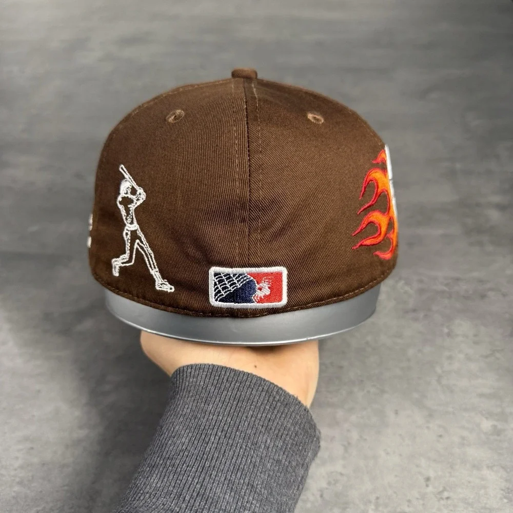 Hat Club Anaheim Los Angeles Angels New Era Cap‎ Brown 7 Exclusive Custom Fire